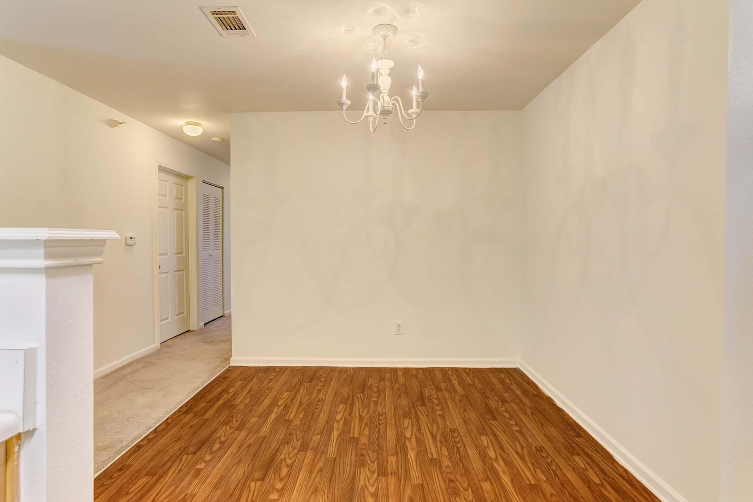 a room with a wooden floor