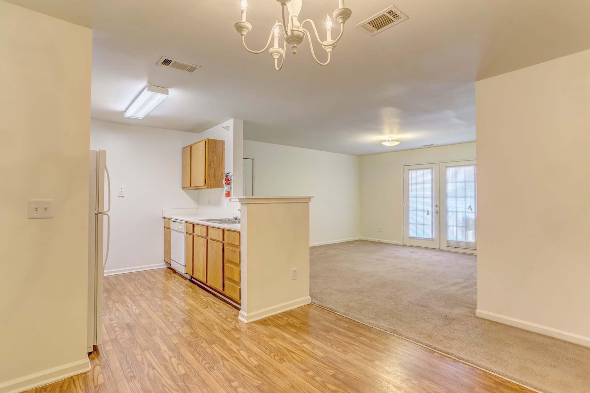 a room with a wood floor