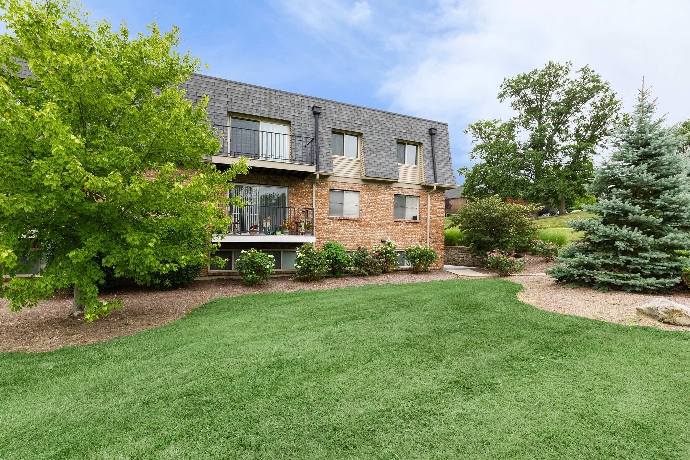 a large lawn in front of a house