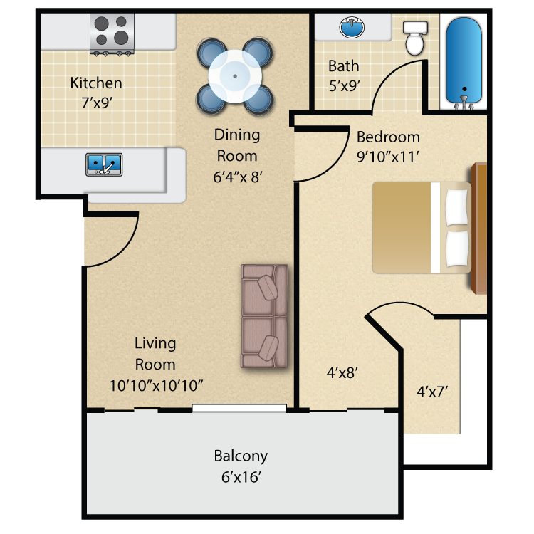 Floor plan image of Plan A Upstairs