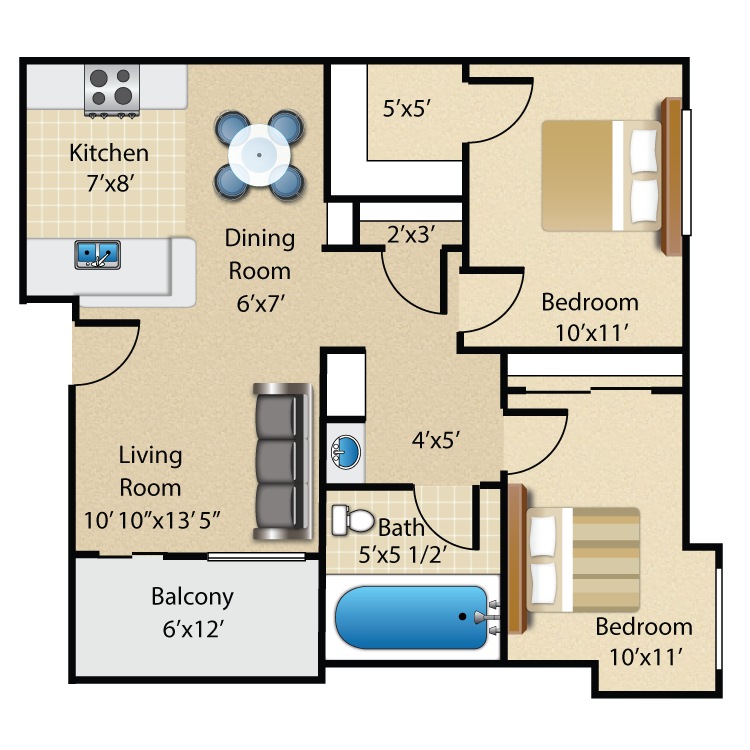 Floor plan image of Plan B Upstairs