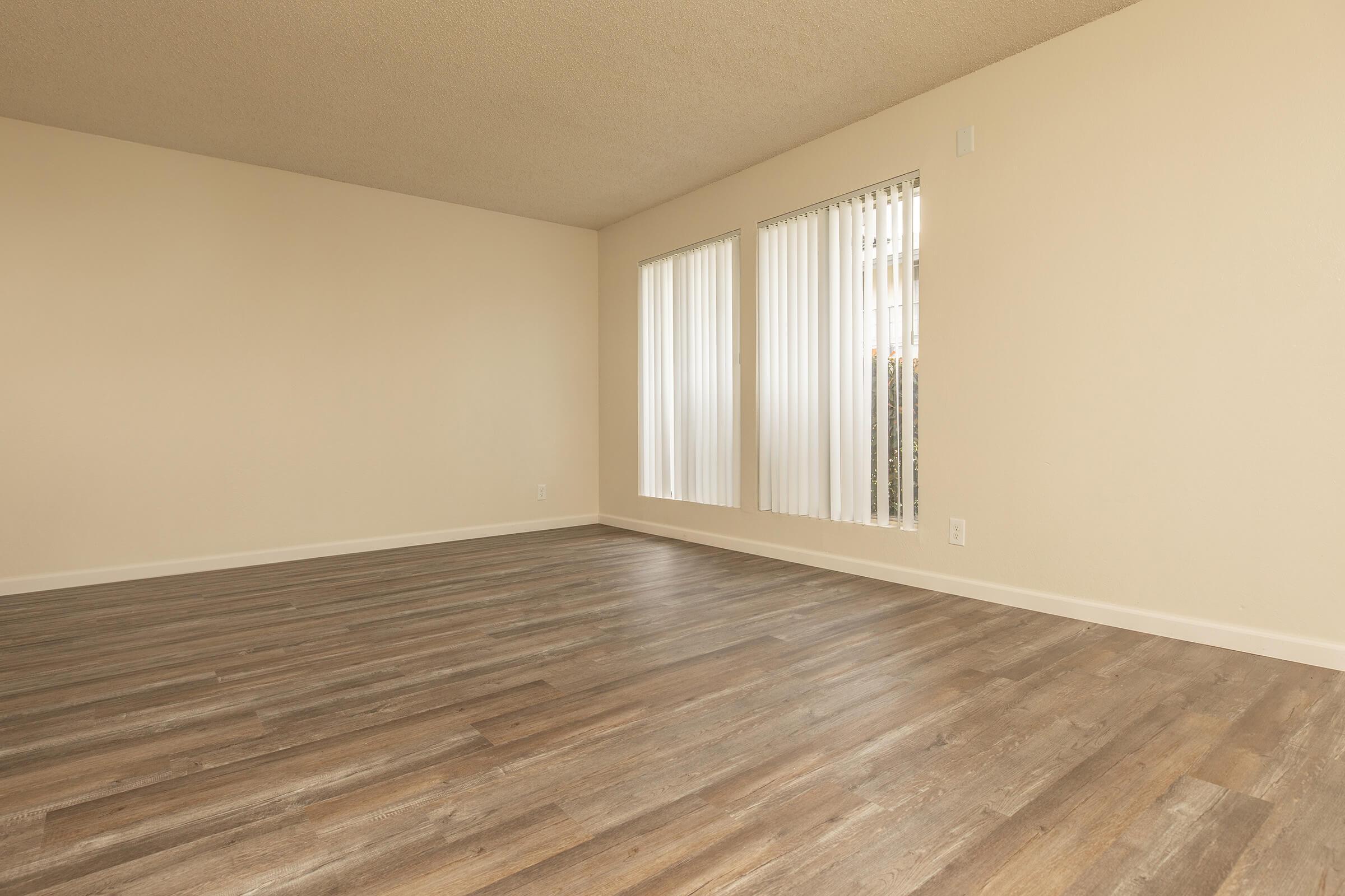 a room with a wood floor