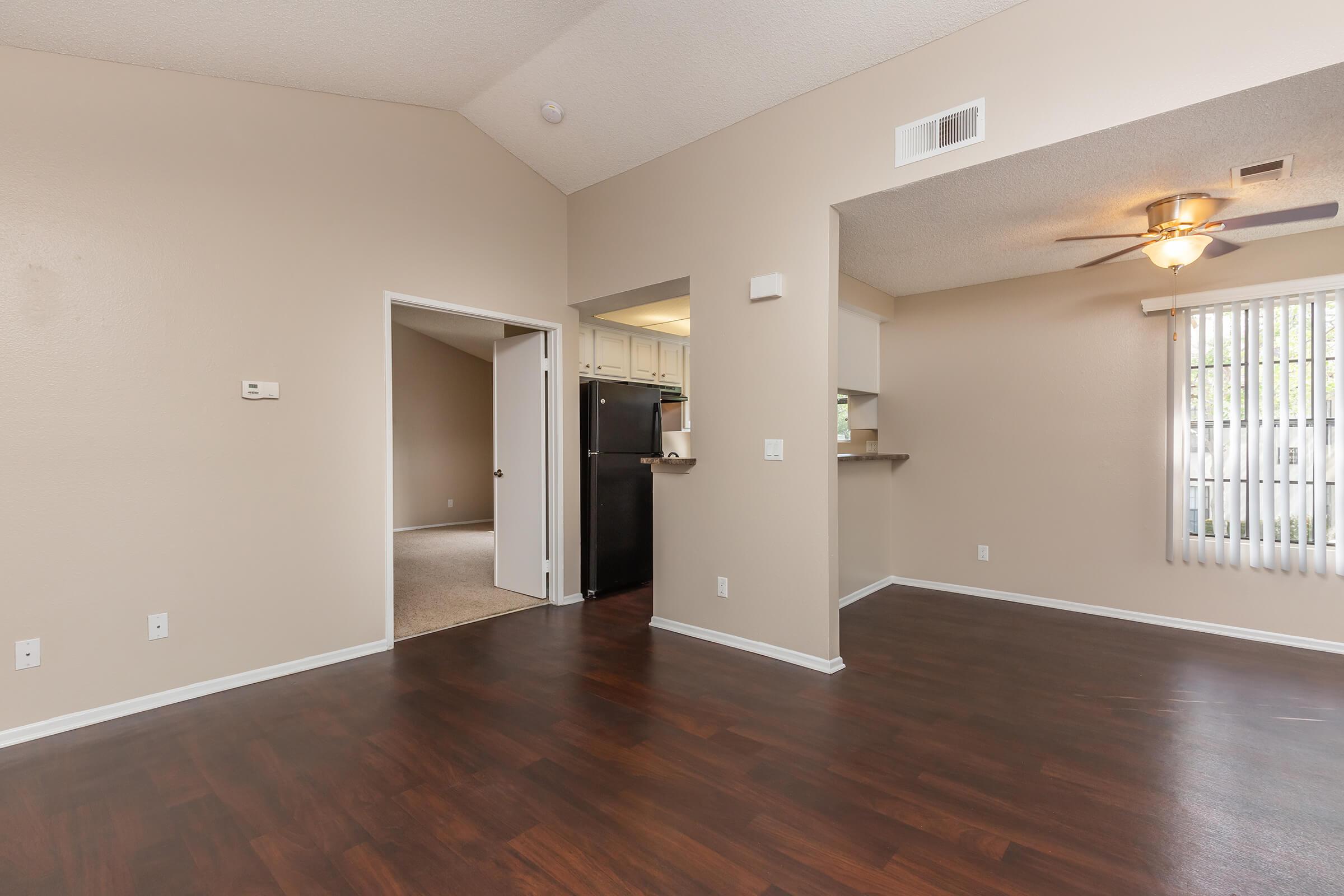 Living room with wooden floors