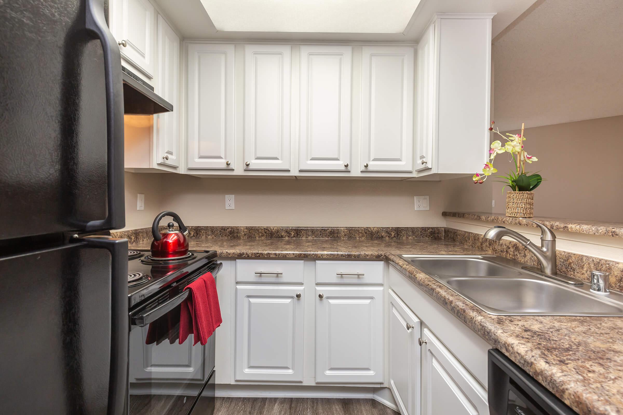 Kitchen with wooden floors