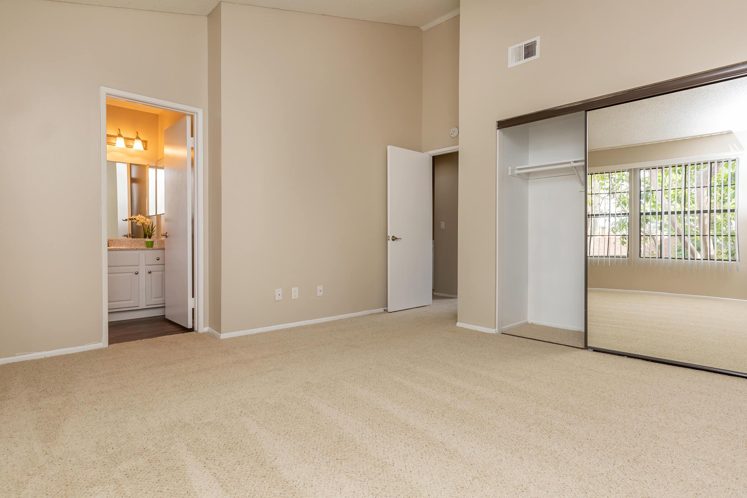 Unfurnished carpeted bedroom