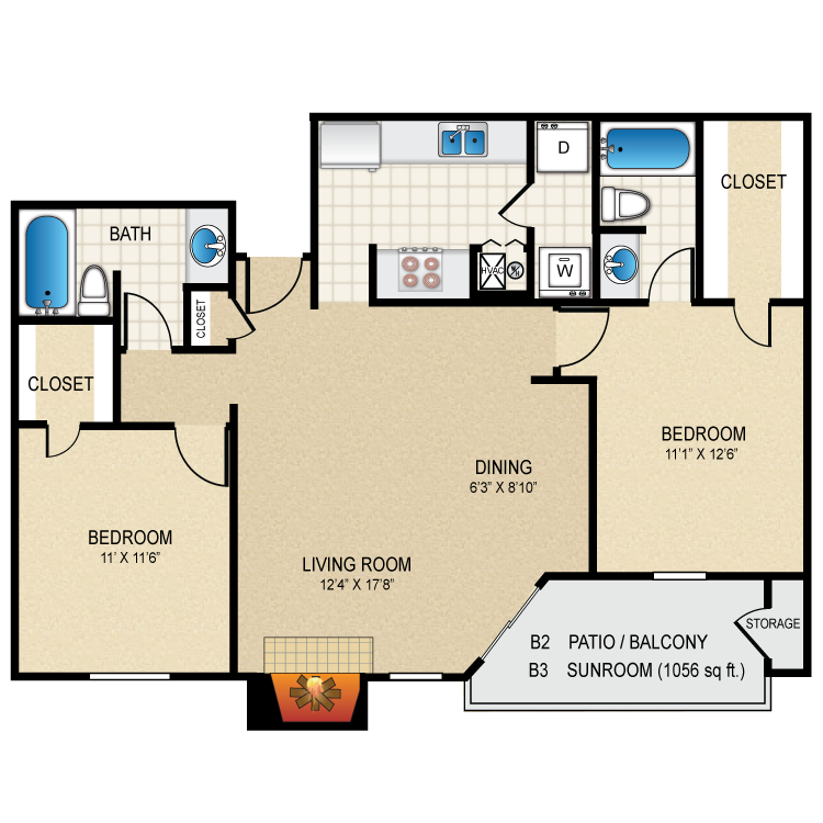 Floor plan image of B2