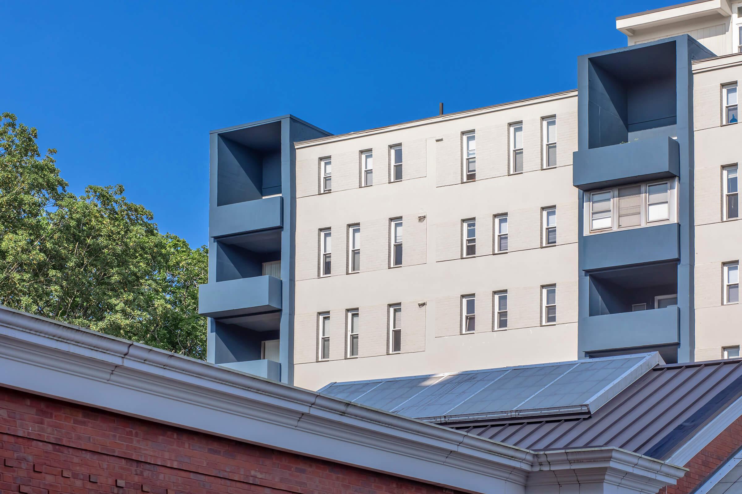 the roof of a building