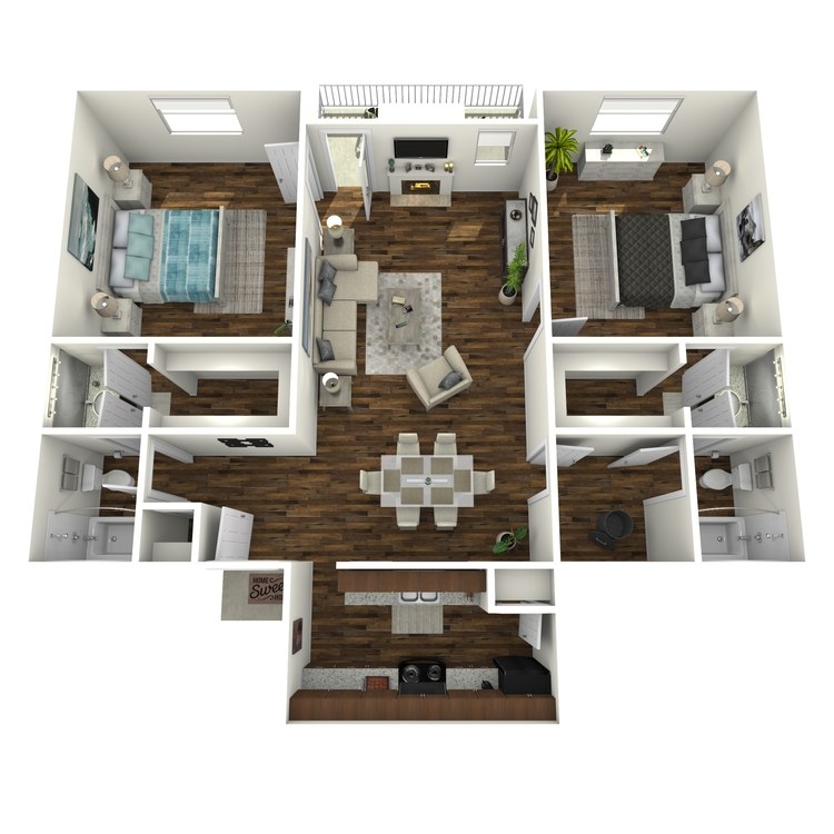 Floor plan image of 2 Bedroom E
