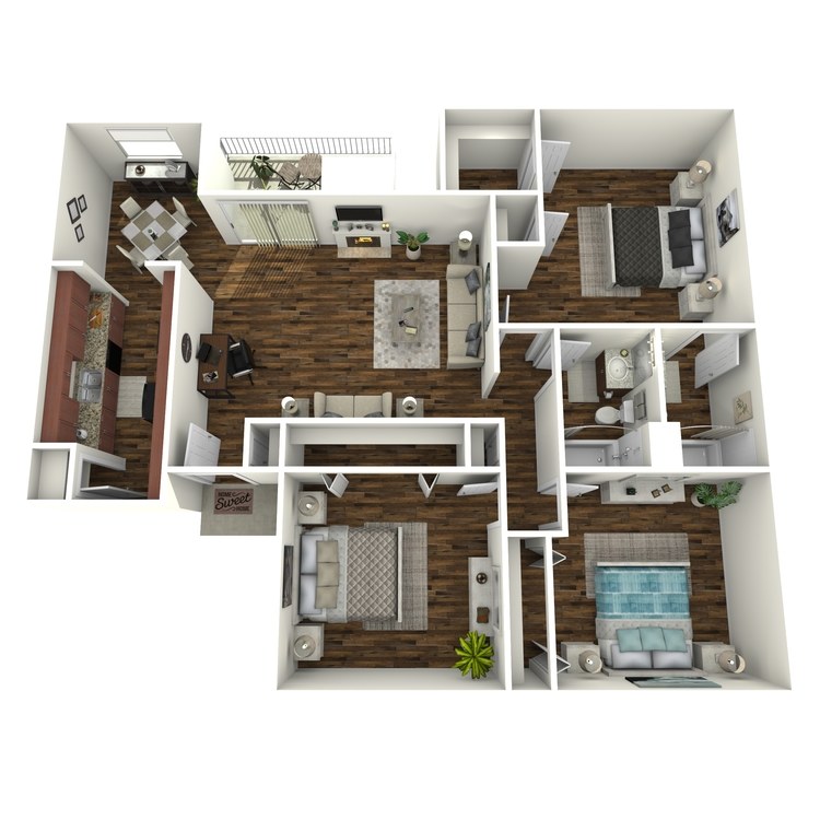 Floor plan image of 3 Bedroom F