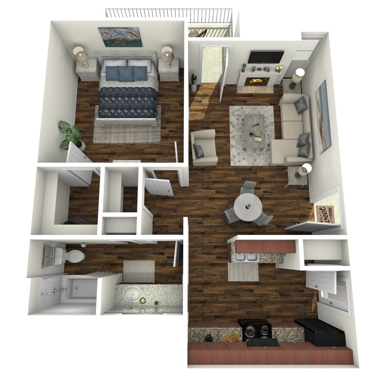 Floor plan image of 1 Bedroom B