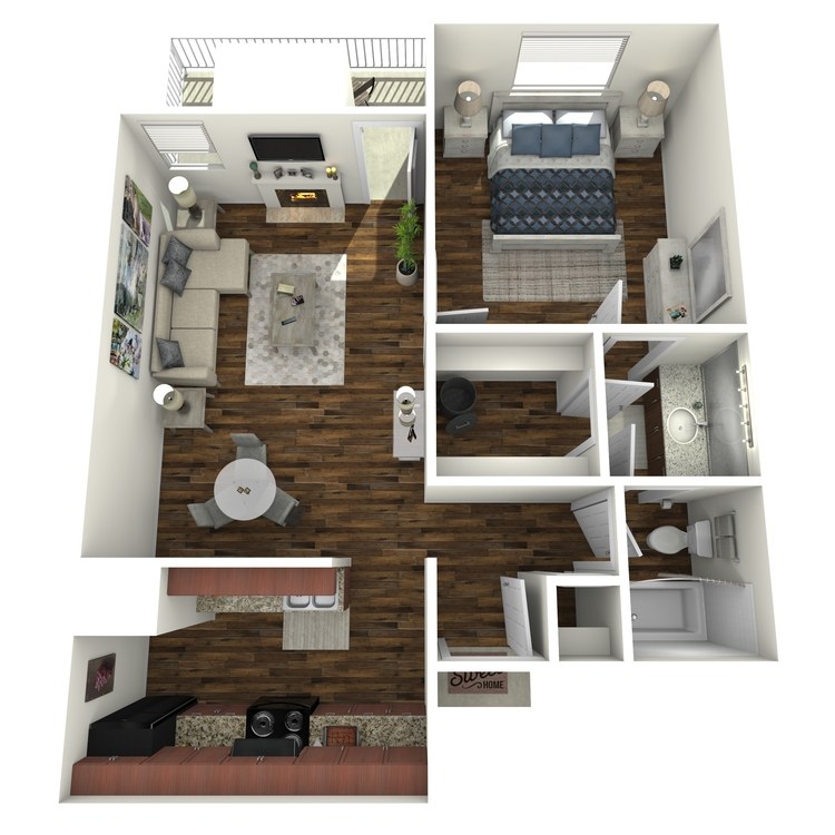 Floor plan image of 1 Bedroom C