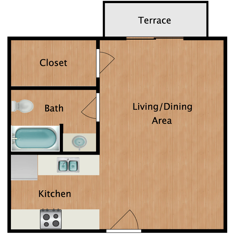 Floor plan image of Studio A