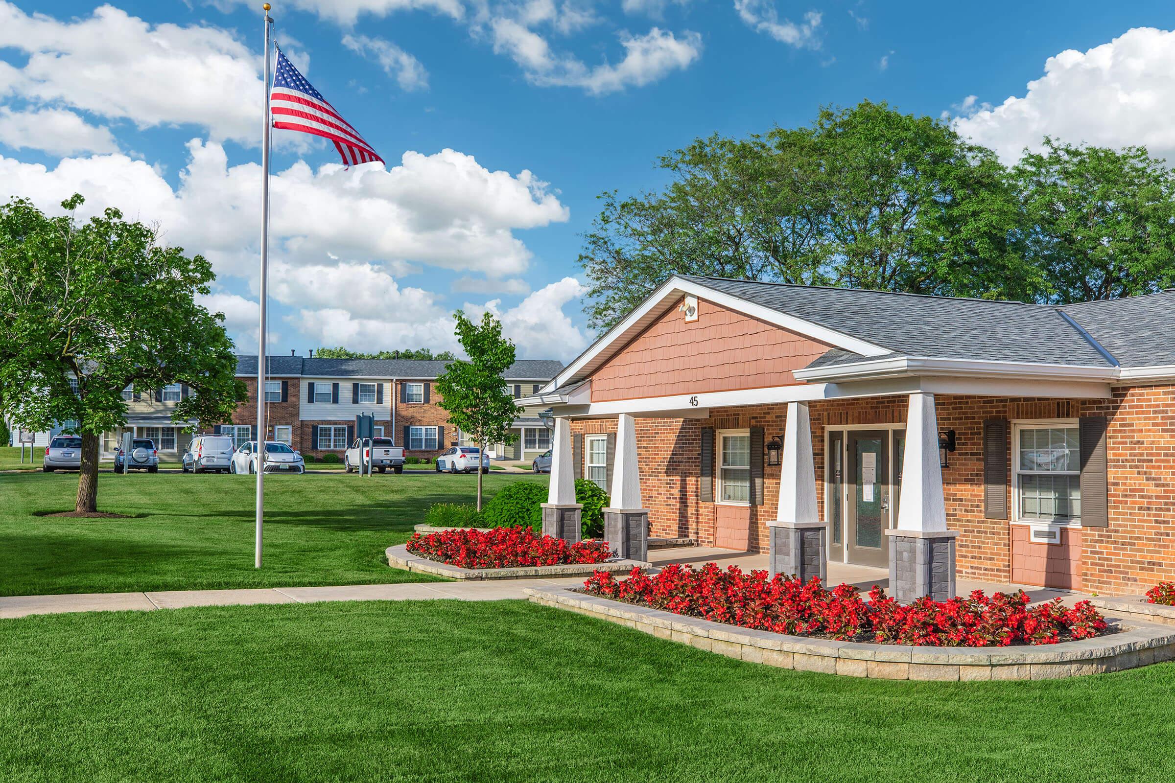 a large lawn in front of a house