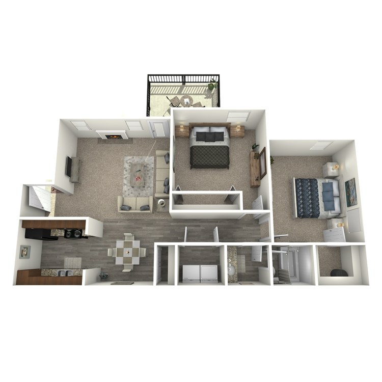 Floor plan image of 2 Bed 1 Bath C