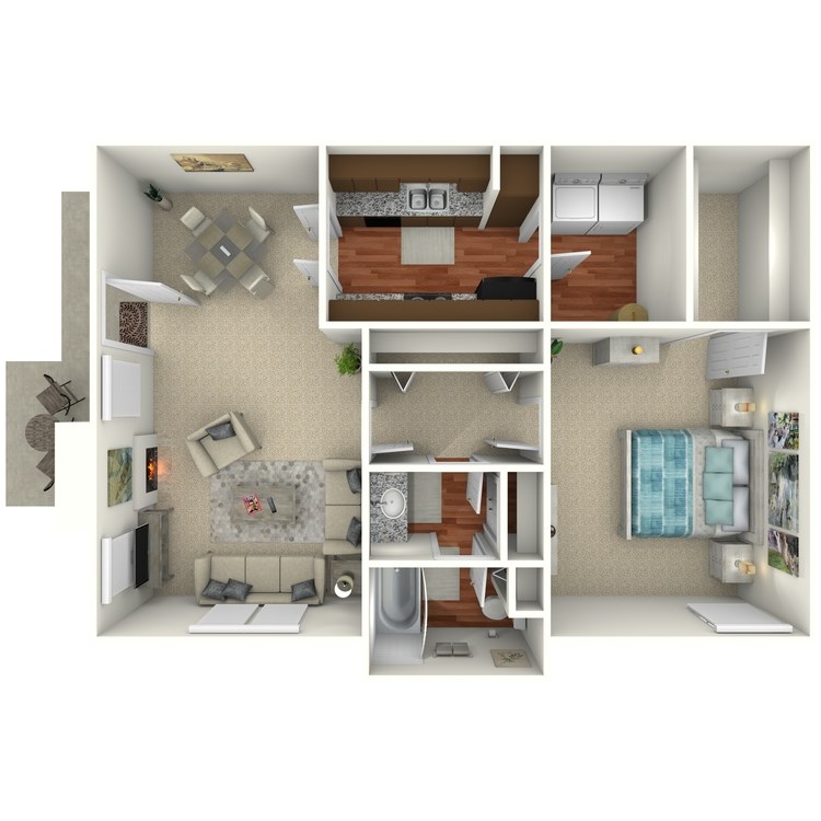 Floor plan image of 1 Bed 1 Bath B