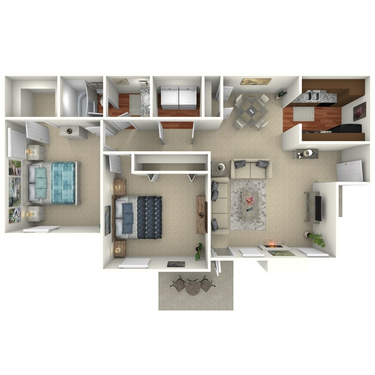 Floor plan image of 2 Bed 1 Bath C