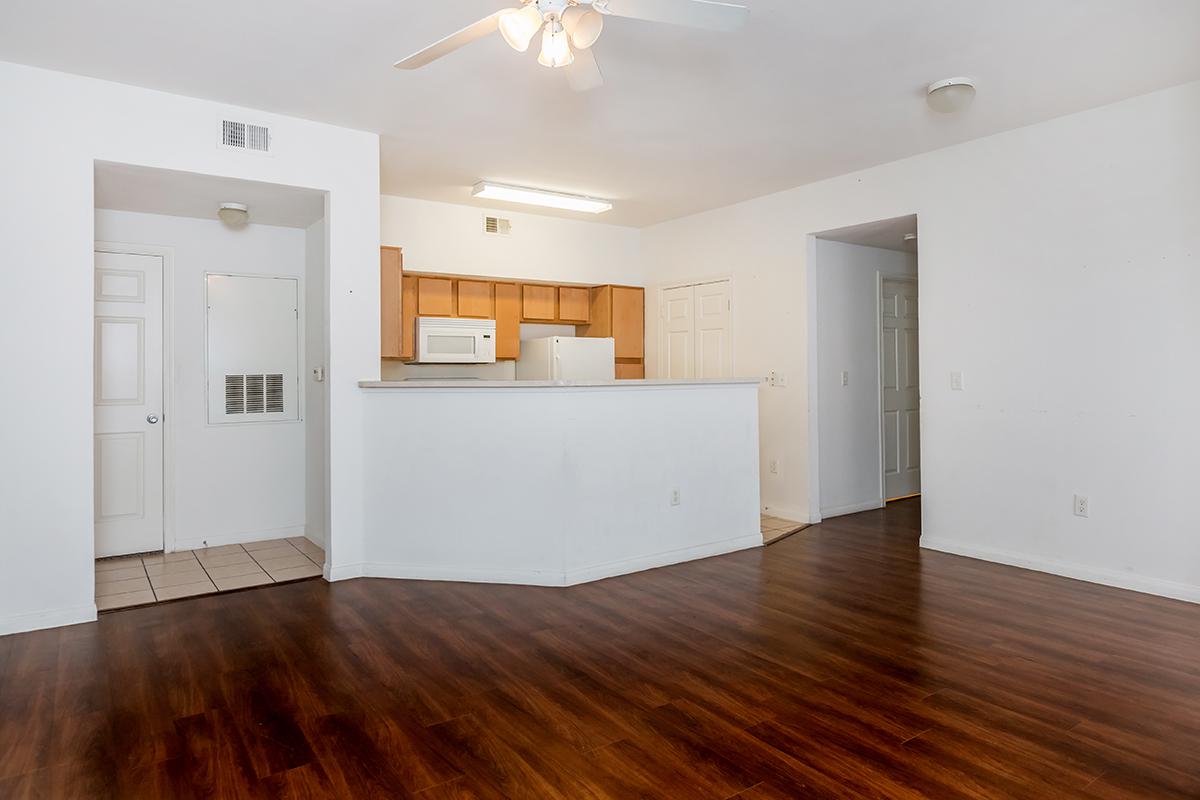 a room with a wood floor