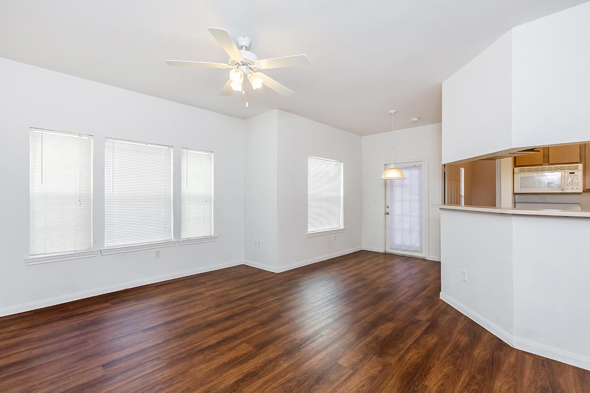 a room with a wood floor