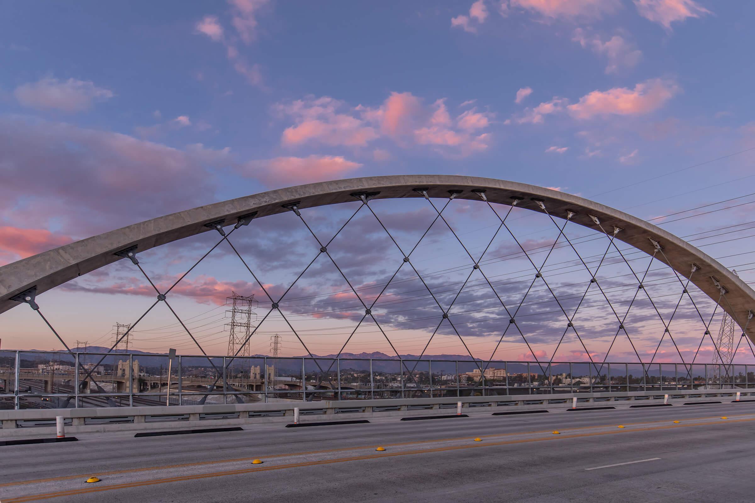 a bridge over a road