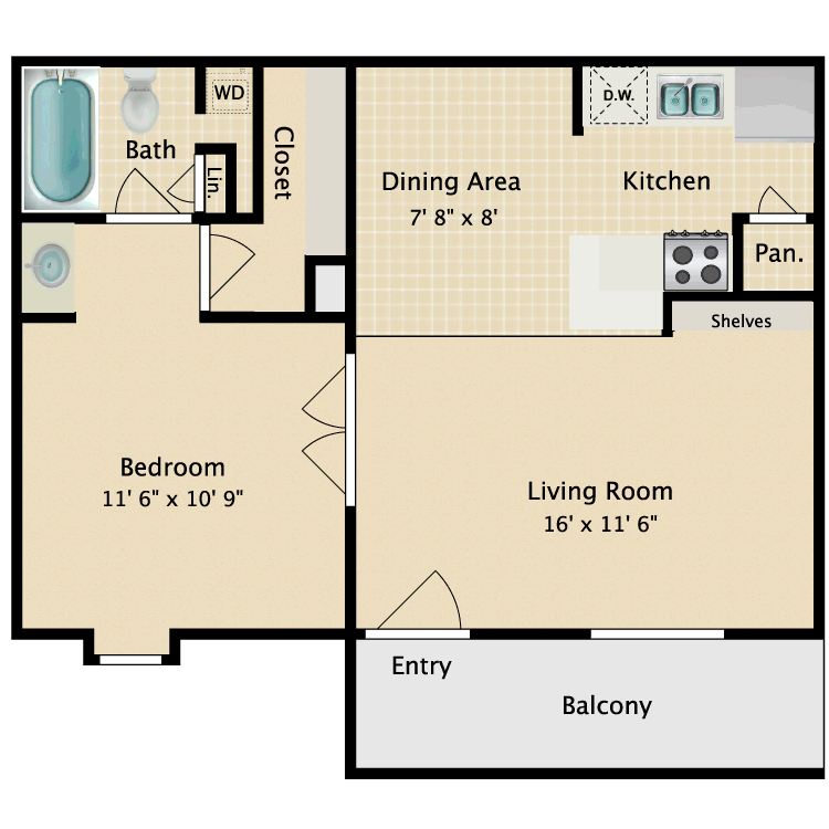 Floor plan image of W-1