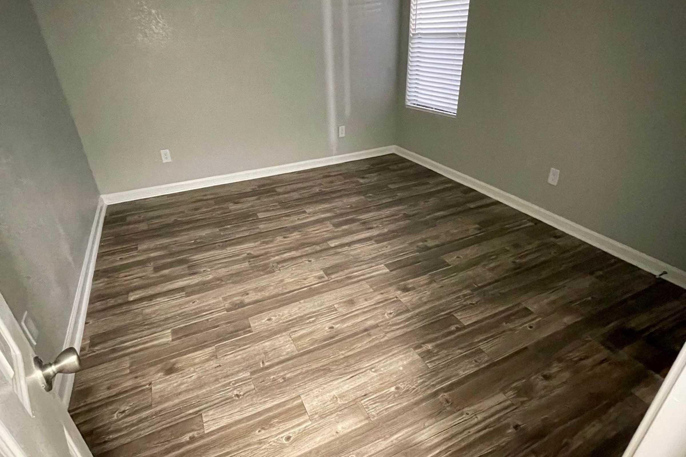 a room with a wooden floor