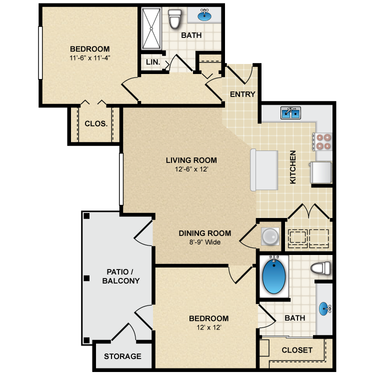 Floor plan image of B1 Calvert