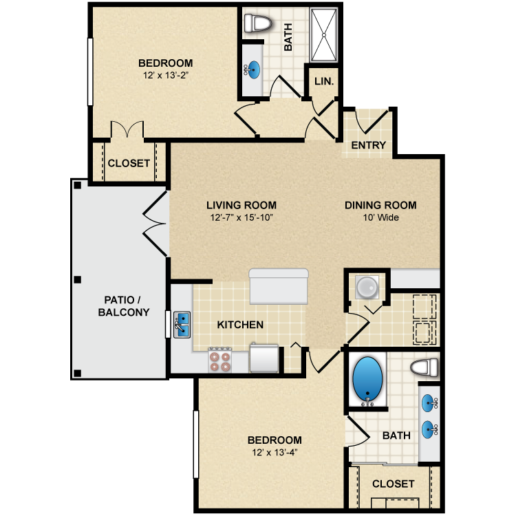 Floor plan image of B2 Cheval