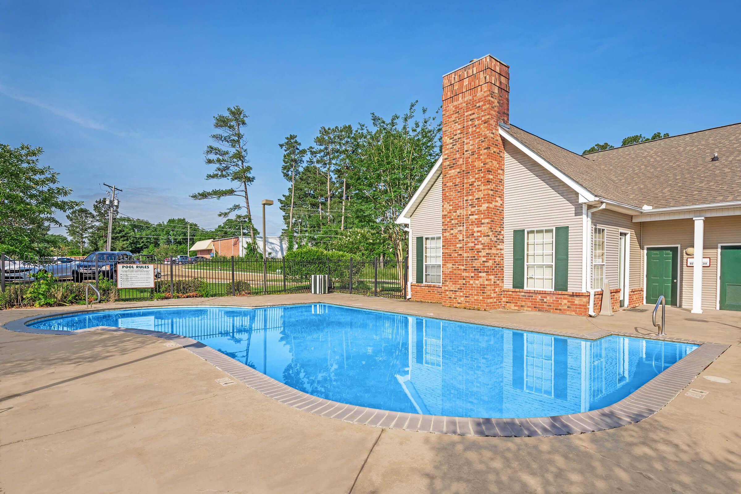 a pool next to a ramp