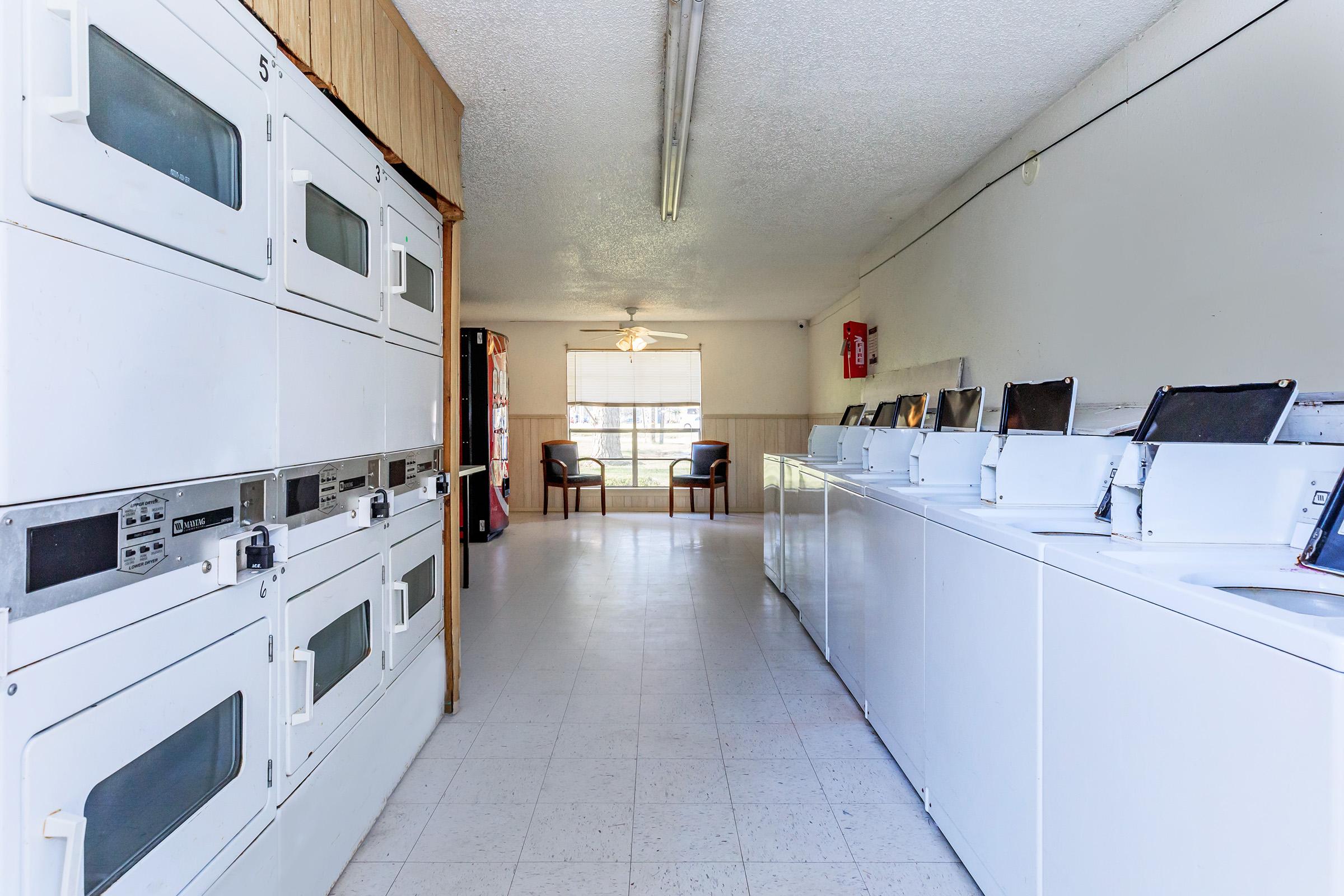 a kitchen with a blue background