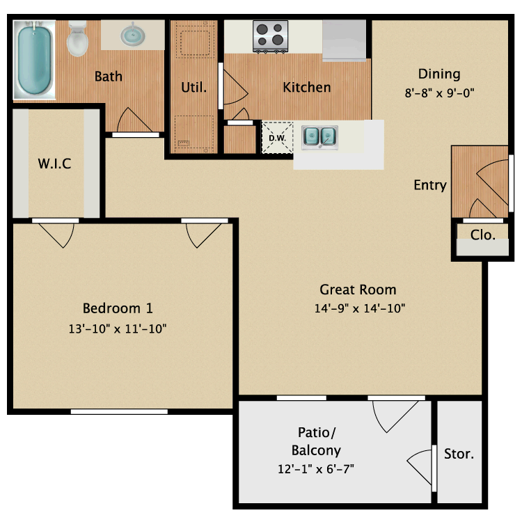 Floor plan image of A1
