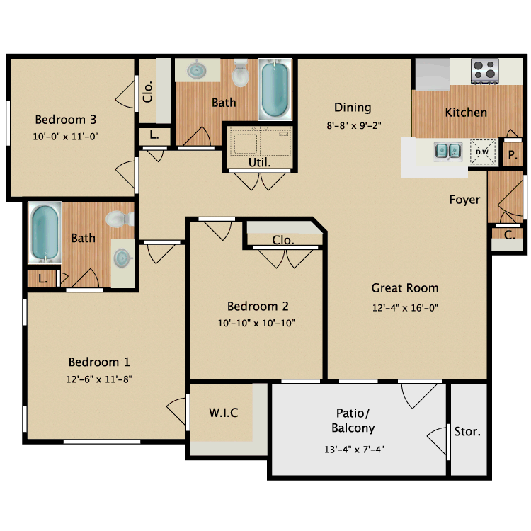 Floor plan image of C1