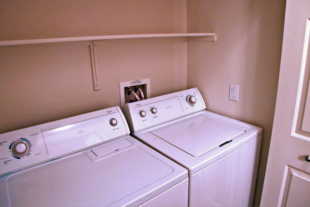 WASHER AND DRYER IN HOME AT REGATTA POINTE CONDOMINIUMS