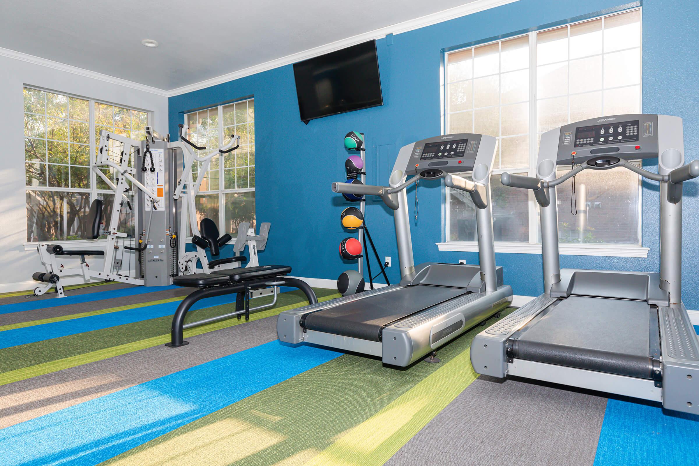 work-out equipment in the community gym