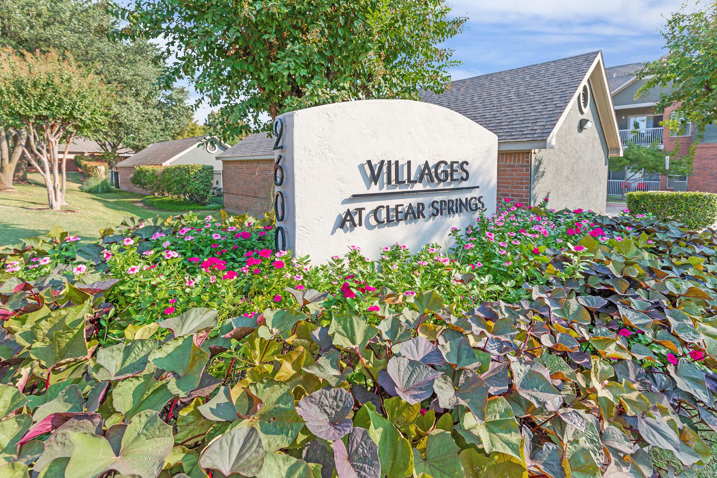 Villages at Clear Springs monument sign