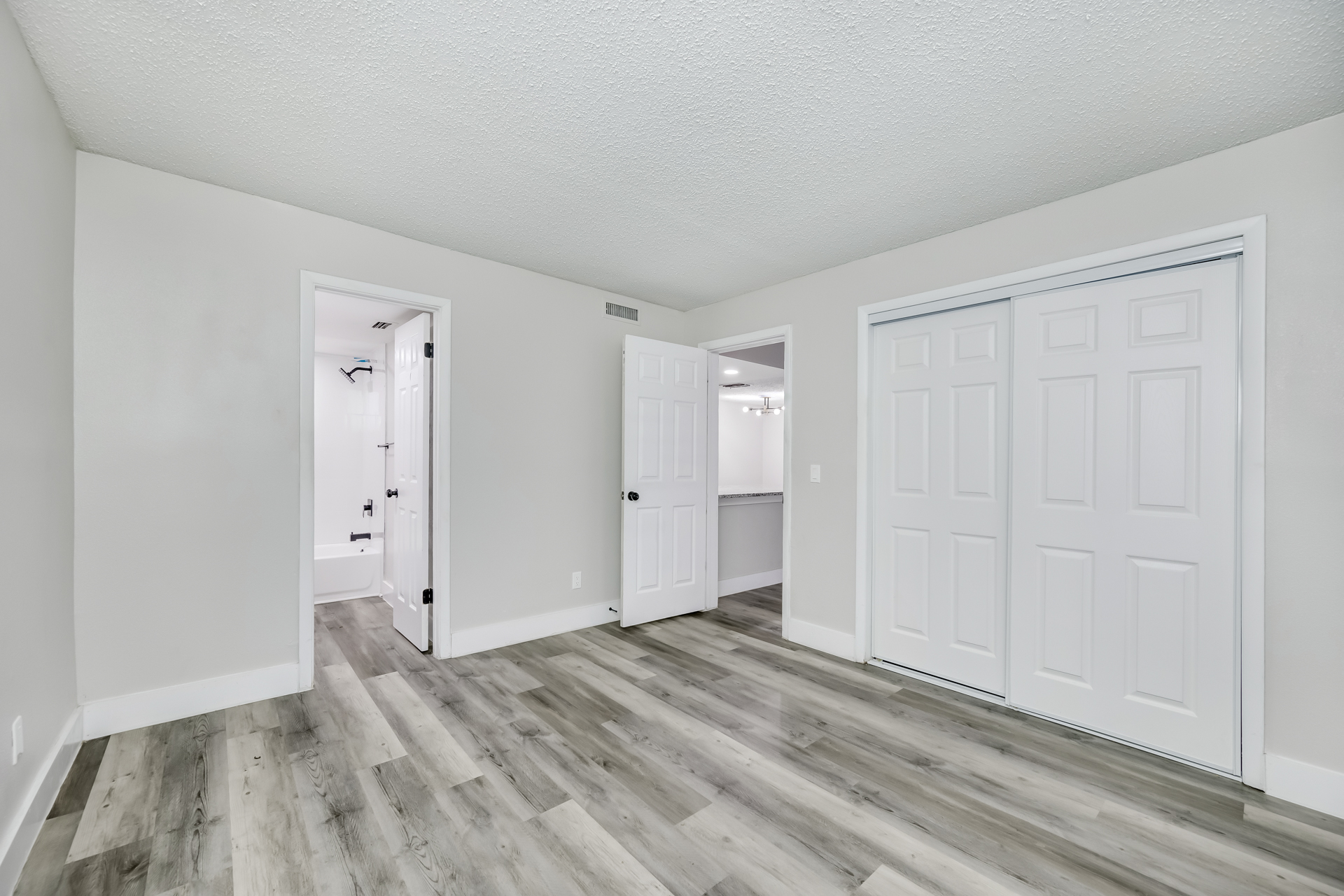 a room with a wooden floor