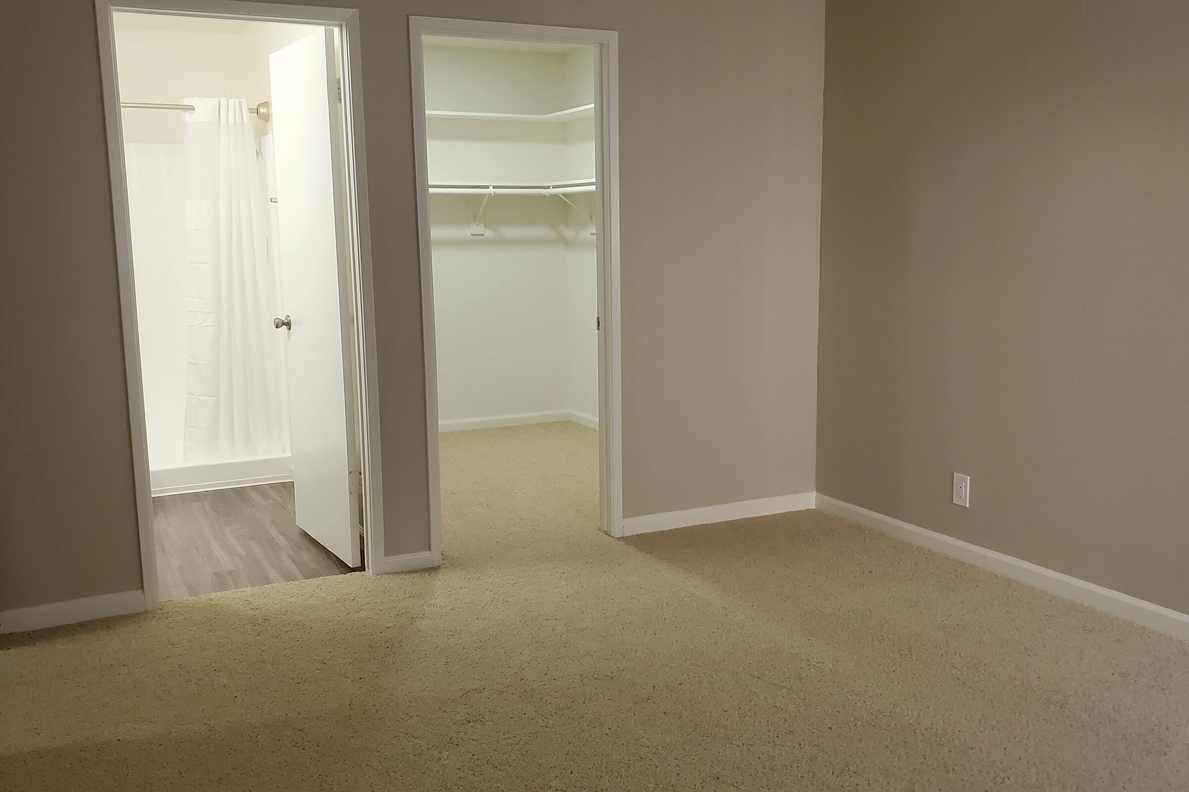 bedroom with a walk-in closet and bathroom
