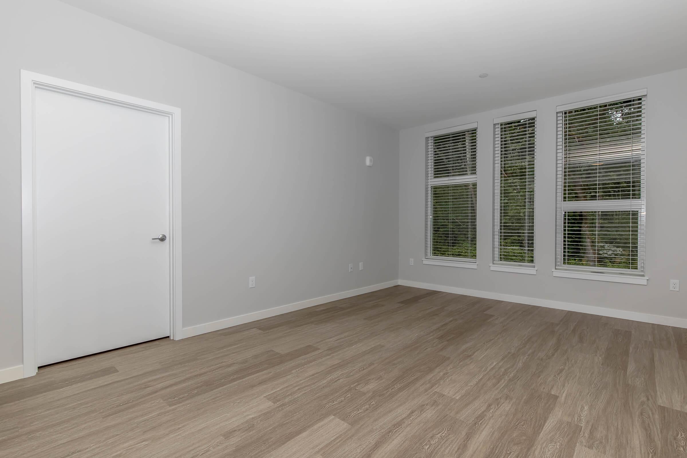 a room with a wood floor