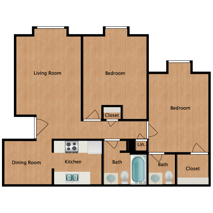 Floor plan image of B-1U