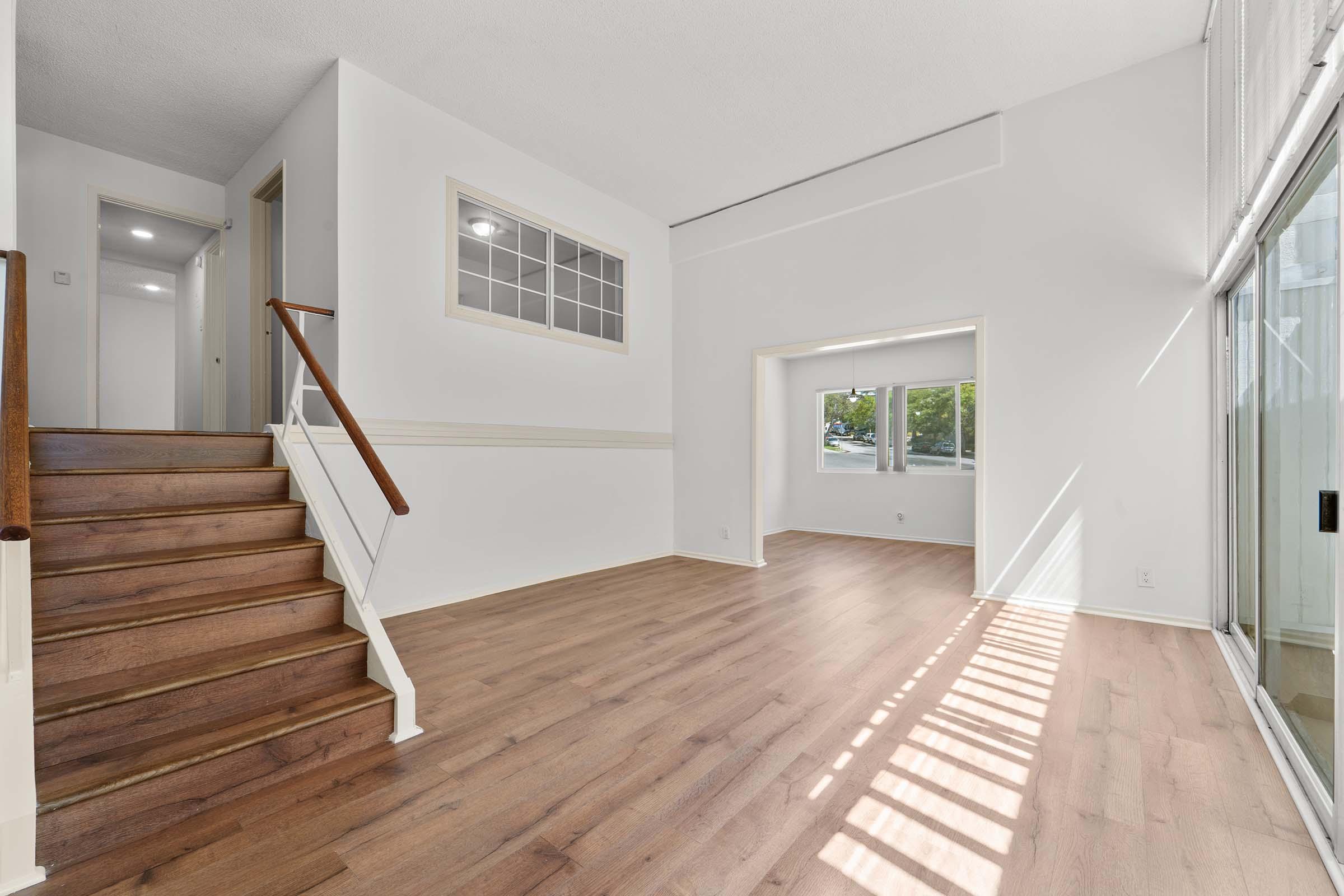 a room with a wooden floor