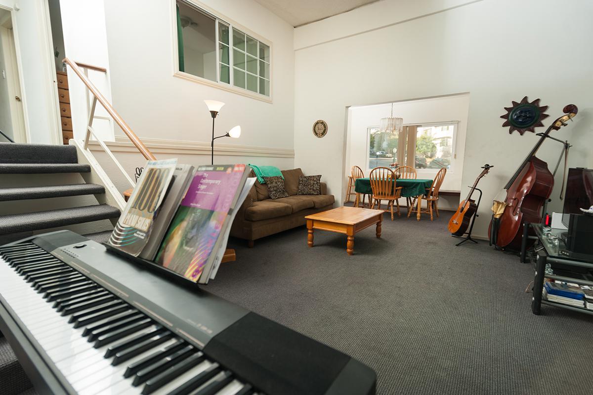 a piano in a room