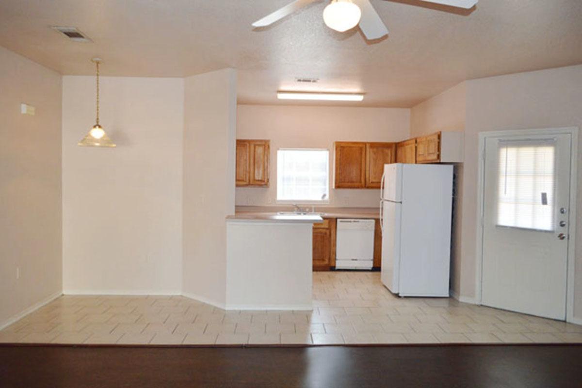 a view of a kitchen