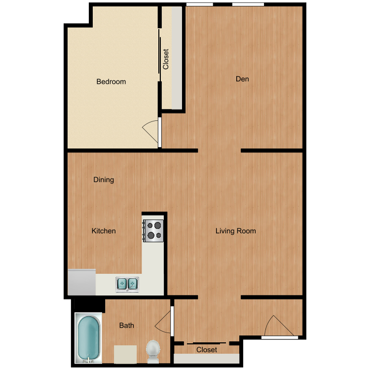Floor plan image of 1 Bedroom Unique