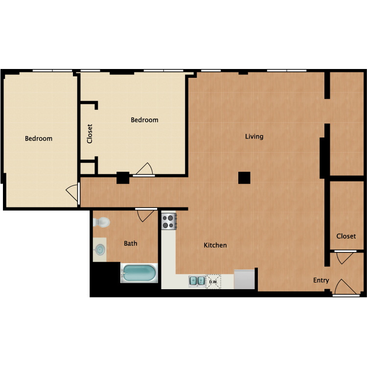 Floor plan image of 2 Bedroom B1