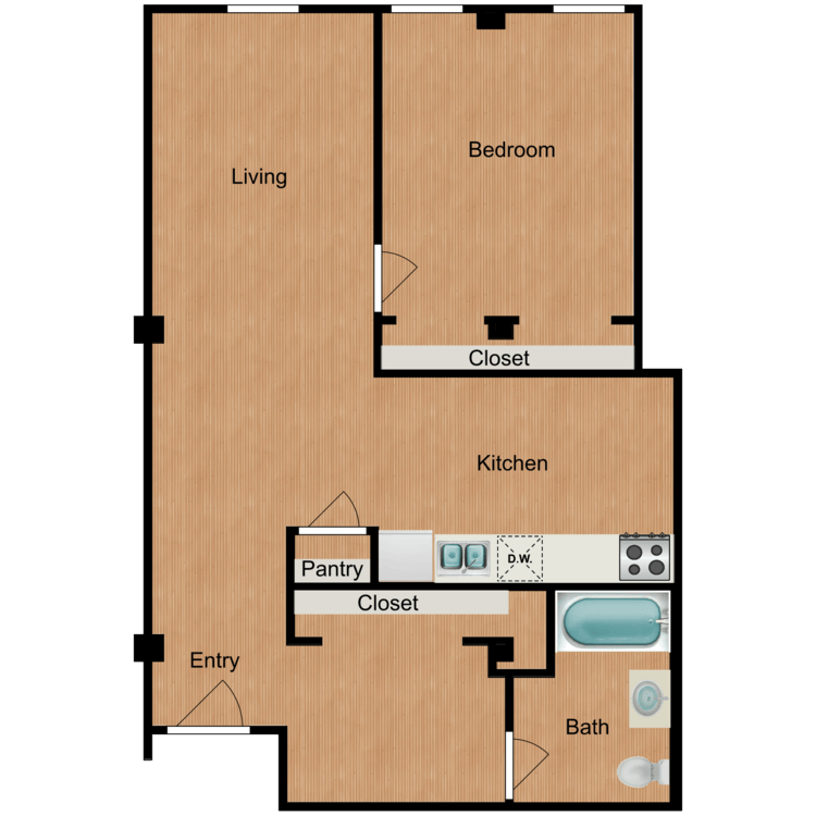Floor plan image of 1 Bedroom A5