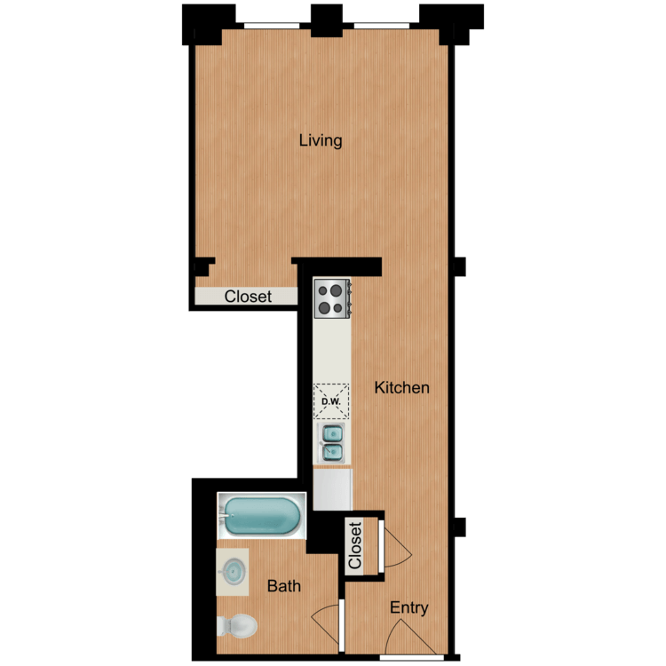 Floor plan image of Studio S6