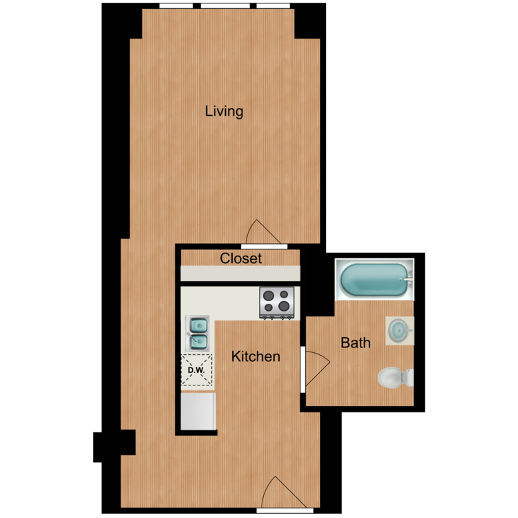 Floor plan image of Studio S5
