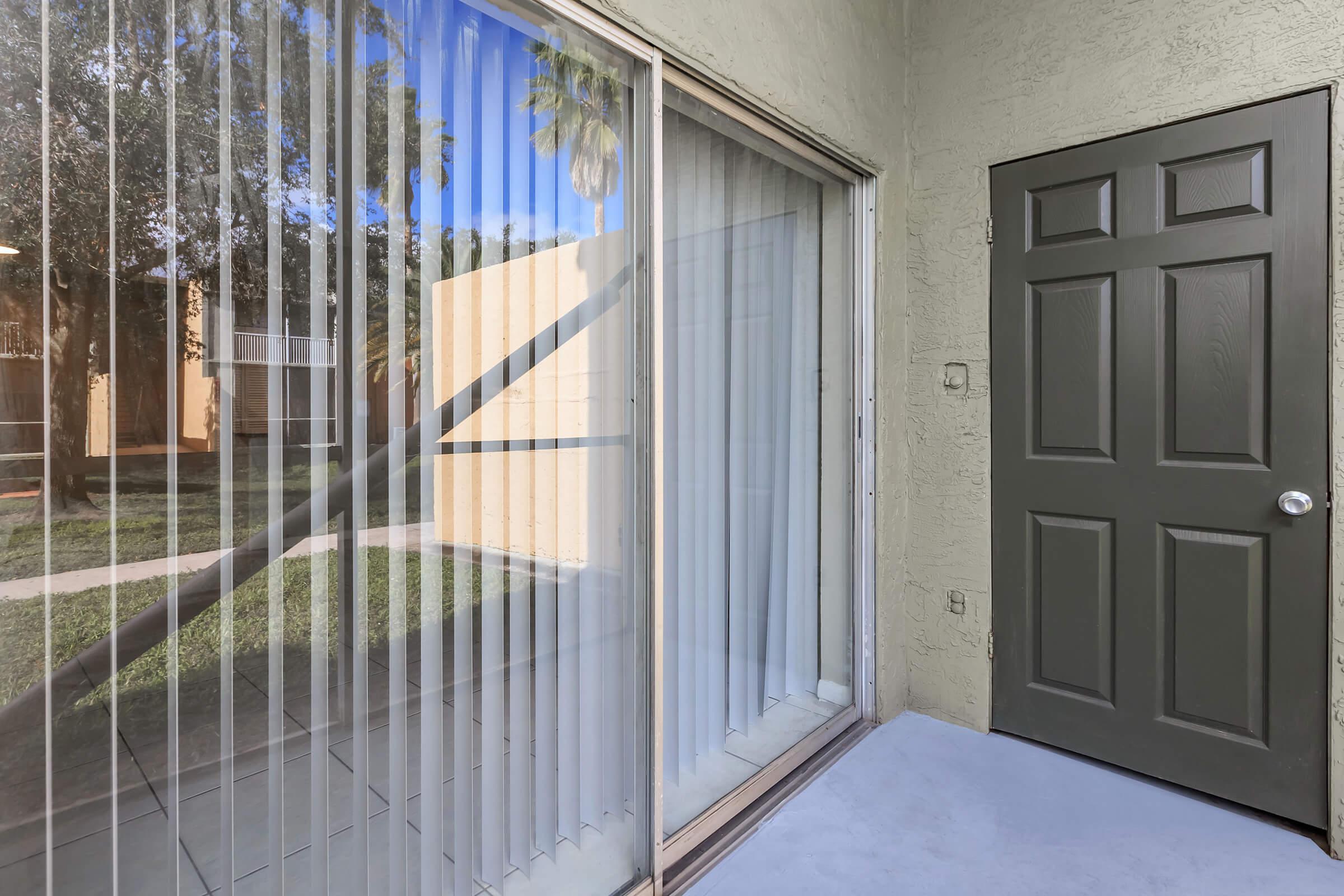 a gate in front of a door