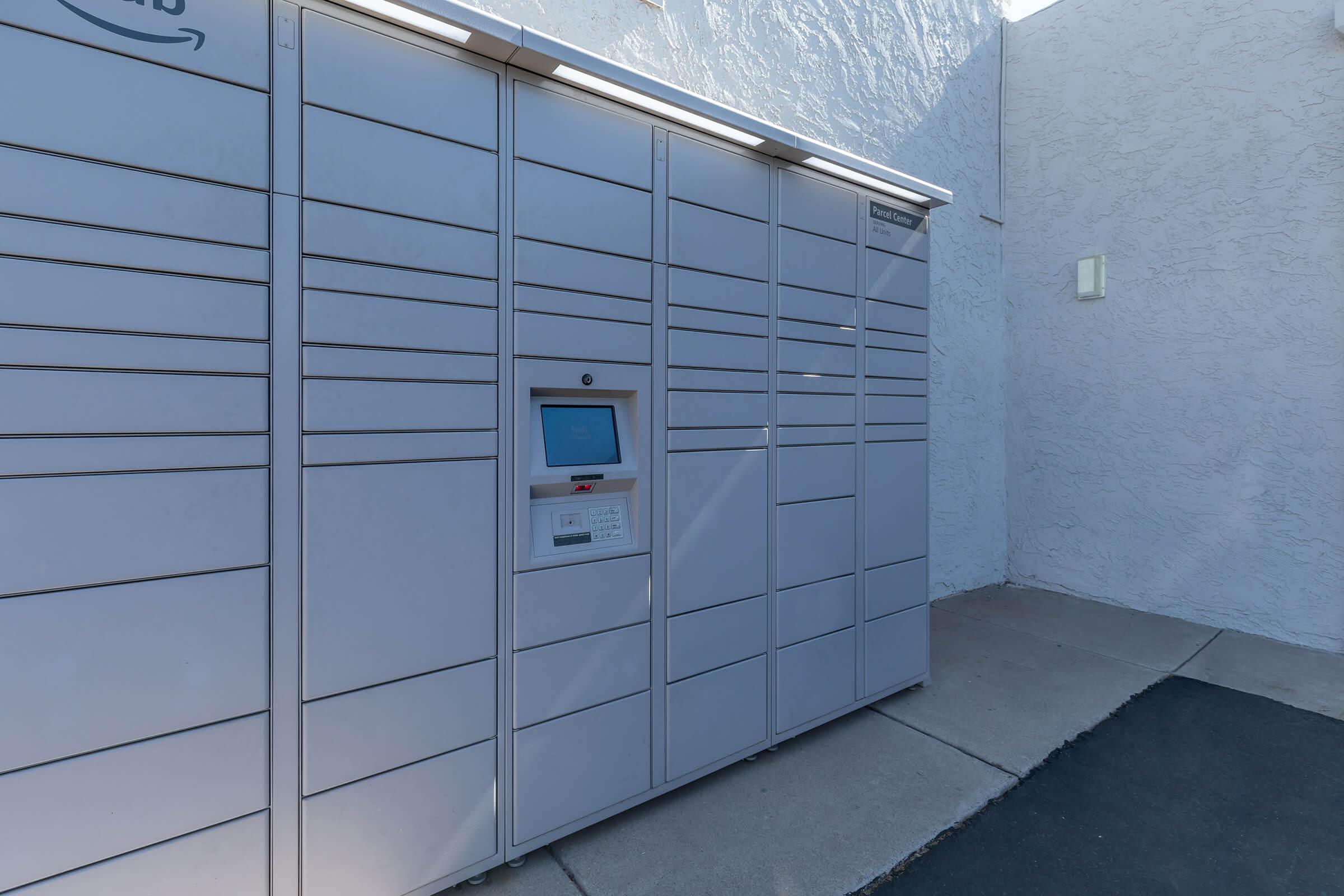 The package lockers at Rise at the Preserve.