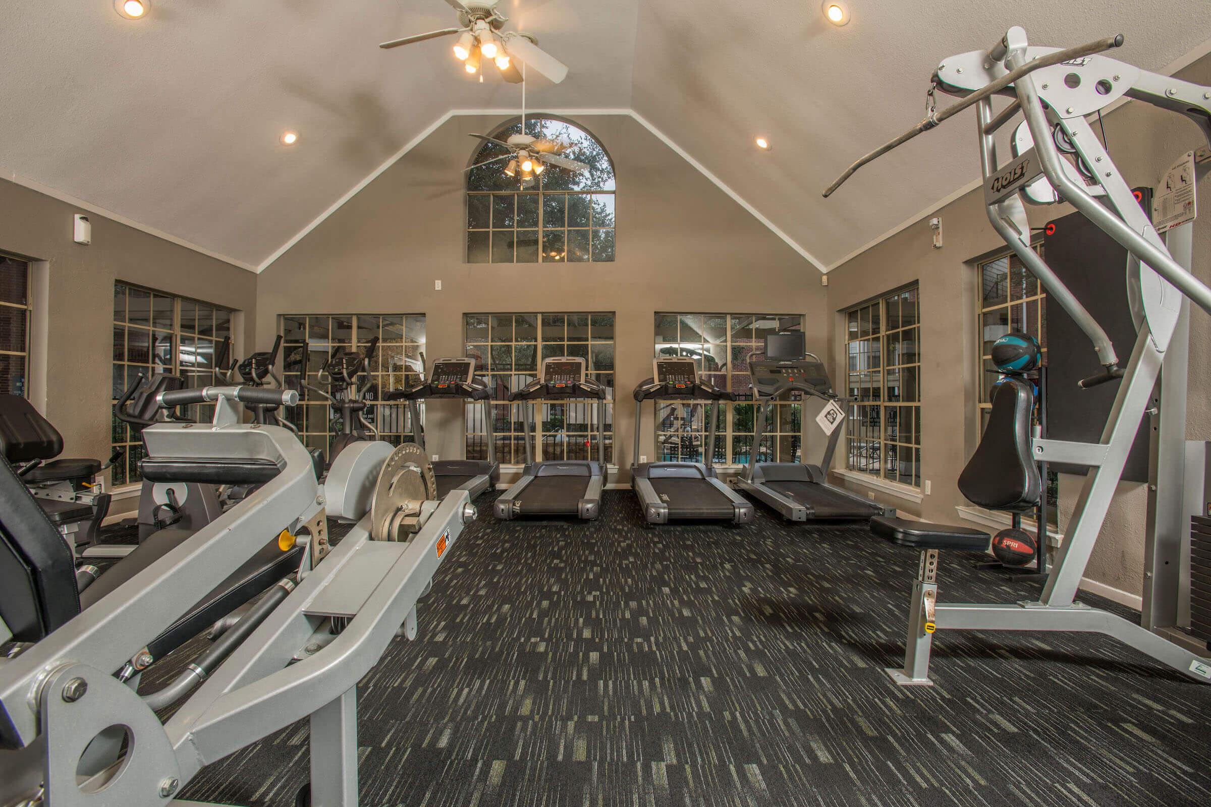 work-out equipment in the community gym