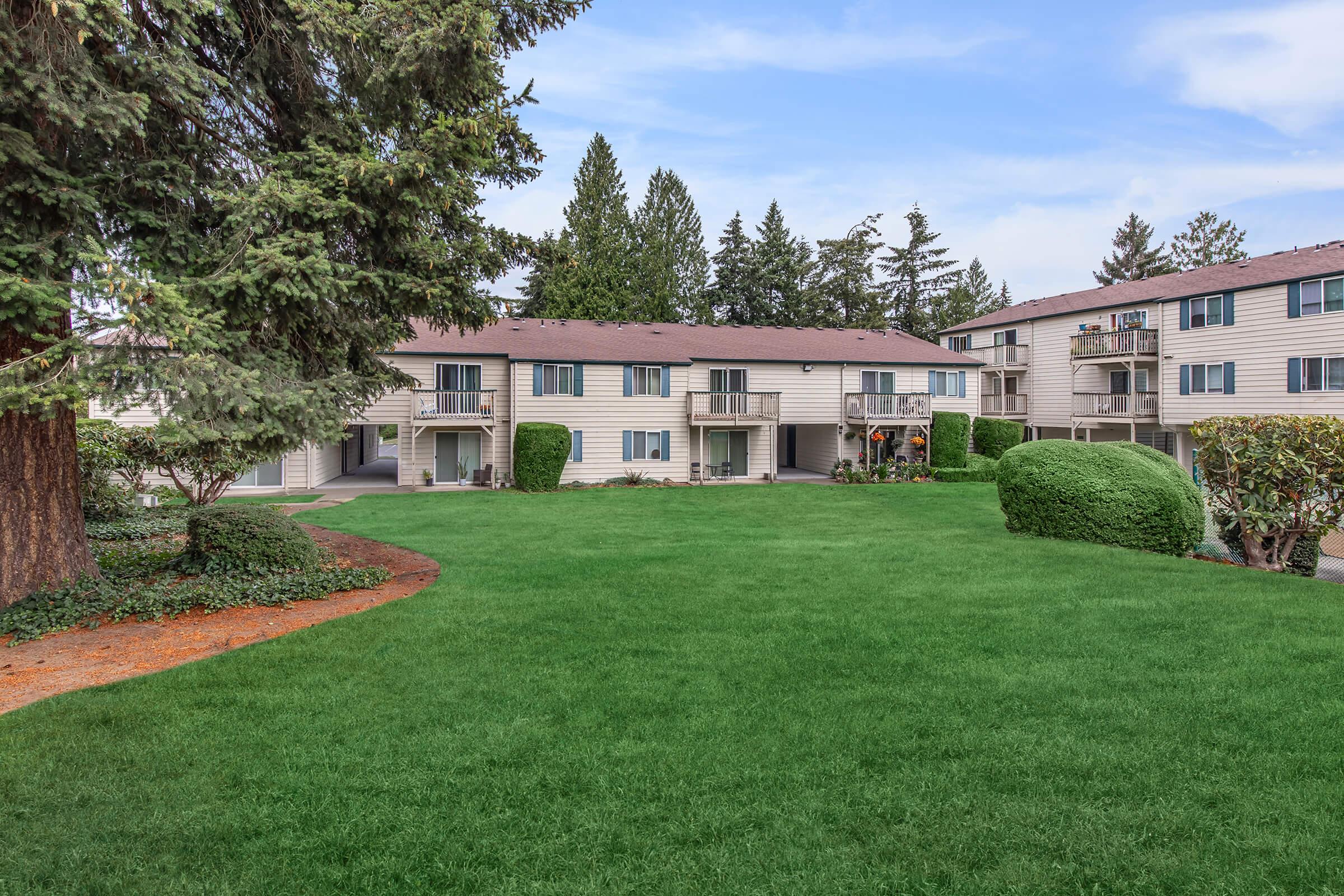 a large lawn in front of a house